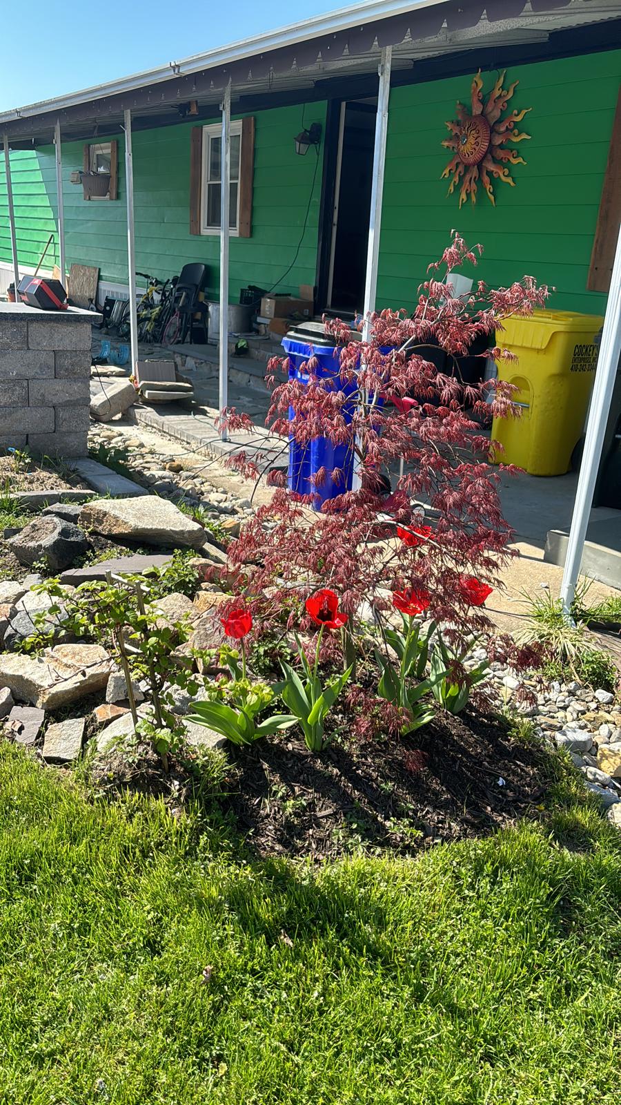 Flower bed landscaping